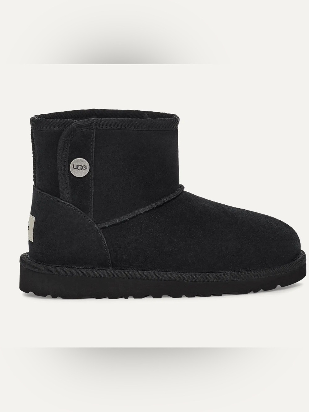 UGG Jona Mini Boot with Button Accent - Black Sz: 3 Little Girl